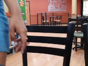 UPSKIRT NO PANTIES in a RESTAURANT 8/16