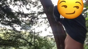 Power Pissing, Jerking, and Cum in the Woods