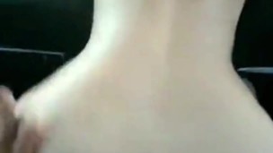 Creampie ridding me in the car
