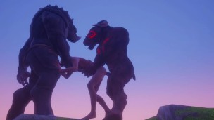 Guy Gets two Huge Furry Dick [huge dicks]