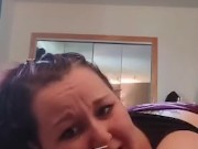 Cumming from sucking a dildo. Check bio link for more me