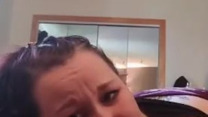 Cumming from sucking a dildo. Check bio link for more me