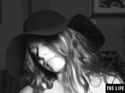 Horny brunette masturbates to a wild orgasm on the pool table 6/16