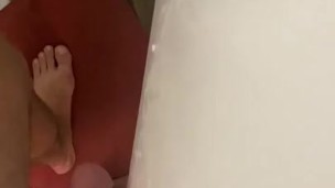 Cumming on my fridge door handle 
