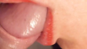 My Girl - Close up view of Button worshipping with her tongue and mouth