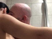 Getting horny and wild in the cold shower.DO NOT stop from fucking me! 8/16