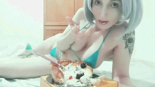 Hot step-sister gets your cake AND cock preview! Full video link in comments!