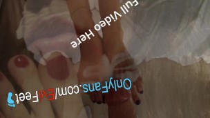 Huge Load On My Feet - Footjob Toejob Teaser from PrettyEvil Feet