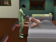 A guest from Mars fucked the dugout until she settled into the beds of Sims4