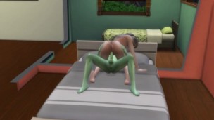 Alien fucked a dugout in Sims