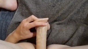 Cumming after playing with my hole when my boyfriend is away