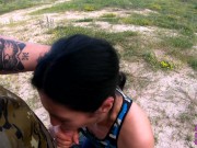 Very Sloppy Outdoor Cocksucking From Tattoed Russian Dirtbike Teen /// 4k /// Cum Swallow 13/16