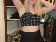 School girl dresses up to play while boyfriends away 3/16