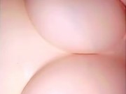 Rubbing Lotion on my Big Tits
