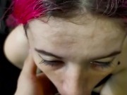 POV Beautiful Goth Girl Gives Her Boyfriend A Deepthroat Blowjob And Wants All The Cum In Her Mouth 11/16