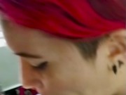 POV Beautiful Goth Girl Gives Her Boyfriend A Deepthroat Blowjob And Wants All The Cum In Her Mouth 13/16