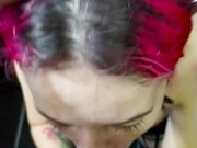 POV Beautiful Goth Girl Gives Her Boyfriend A Deepthroat Blowjob And Wants All The Cum In Her Mouth 7/16