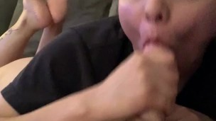 Sexy barefoot Latina sucks cock for new flip flops