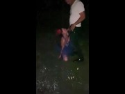 Hot public sex by country roadside ends with facial and squirting 12/16