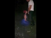 Hot public sex by country roadside ends with facial and squirting 3/16