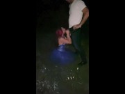 Hot public sex by country roadside ends with facial and squirting 5/16
