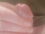 MASSIVE CUM-FOUNTAIN DRAINS OUT OF MASSIVE BEAUTIFUL THICK COCK