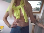 Fake Hostel Skinny Blonde Ariela Donovan Fucked Hard Doggystyle 1/16