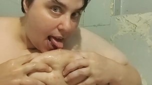 Sucking on my nipples 