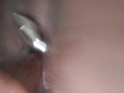 Playing with my 8in dildo