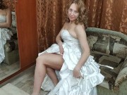 Depraved bride jerks off under her wedding dress 5/16