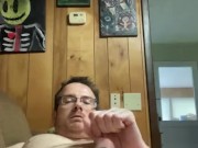 Jerking off - dick flopping- moaning cumshot
