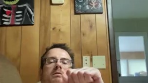 Jerking off - dick flopping- moaning cumshot
