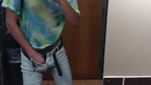 Flashing in Panera bathroom.