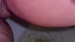 Peeing while wearing a jockstrap + wiping 