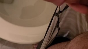 Solo jerking in bathroom