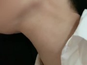 白シャツ清楚熟女の車内オナニー♡挿入でイッた後もまたクリトリスをいじり始める変態人妻♡ 3/16