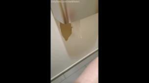 Peeing in a public shopping mall