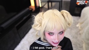 Toga Himiko Chupando Profunda Pau Grande Até Cum No Rosto