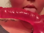 Choking on dildo 1/16