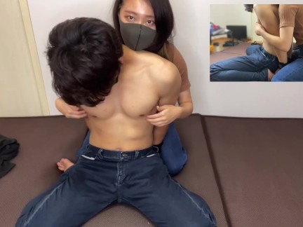 丸の内OLレイナに寝取られたドМくんを拘束して乳首責め手コキで調教しました。Japanese Amateur Femdom Handjob Cumshot - えむゆみカップル