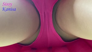 SisK take off her skirt to show her cage and plug