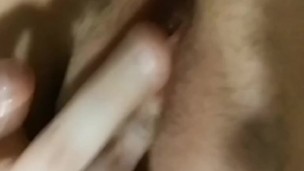 Chubby girl gives herself a real orgasm