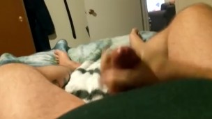 Jerking my rock hard cock til I shoot, screaming for daddy