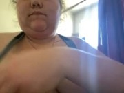 Sneak playing with tities hope no one sees me  10/16