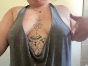 Sneak playing with tities hope no one sees me  14/16