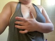 Sneak playing with tities hope no one sees me  15/16