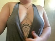 Sneak playing with tities hope no one sees me  16/16