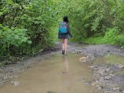 Soaking Wet Cutie Piss shoes and Puddle Walking 15/16