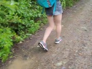 Soaking Wet Cutie Piss shoes and Puddle Walking 3/16