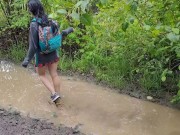 Soaking Wet Cutie Piss shoes and Puddle Walking 5/16